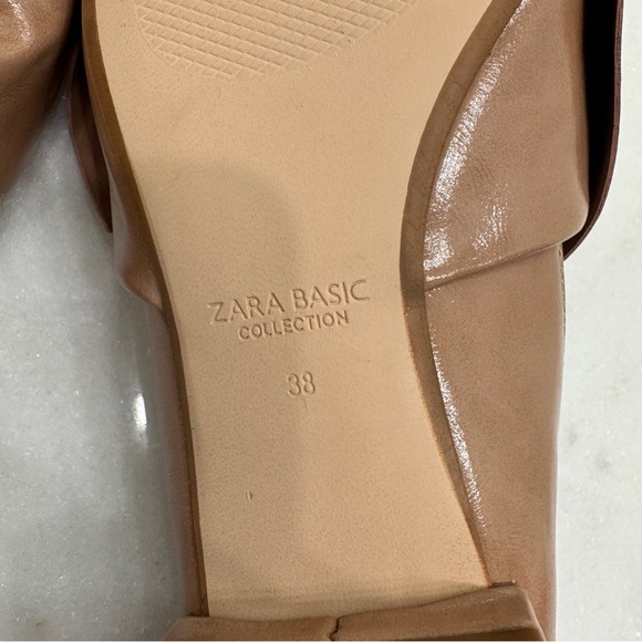 Zara tan bow flats - Picture 4 of 4